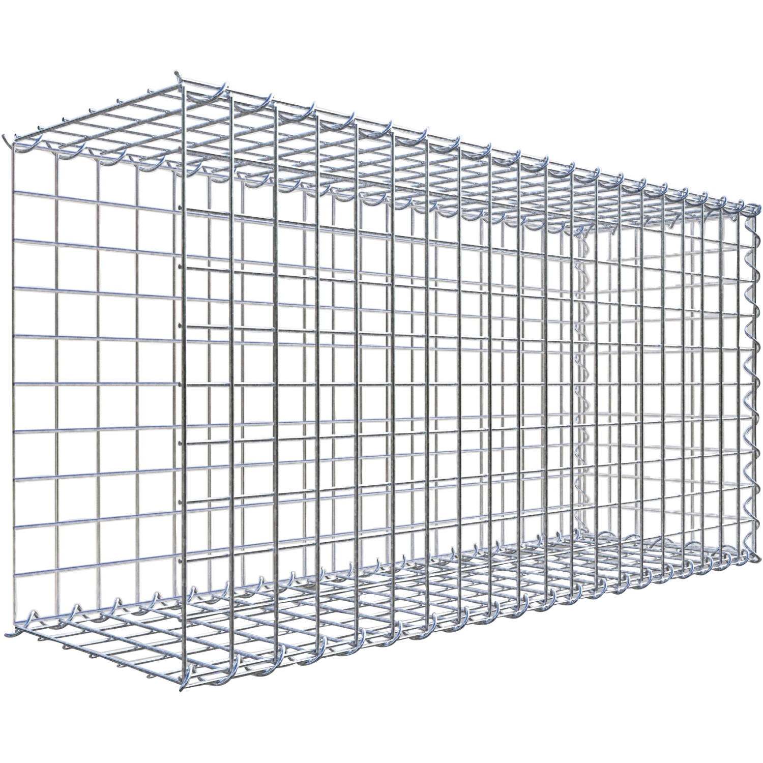 Gabiona Gabione-Anbaukorb Typ 2 50 x 100 x 30 cm Maschenw 5 x 5 cm