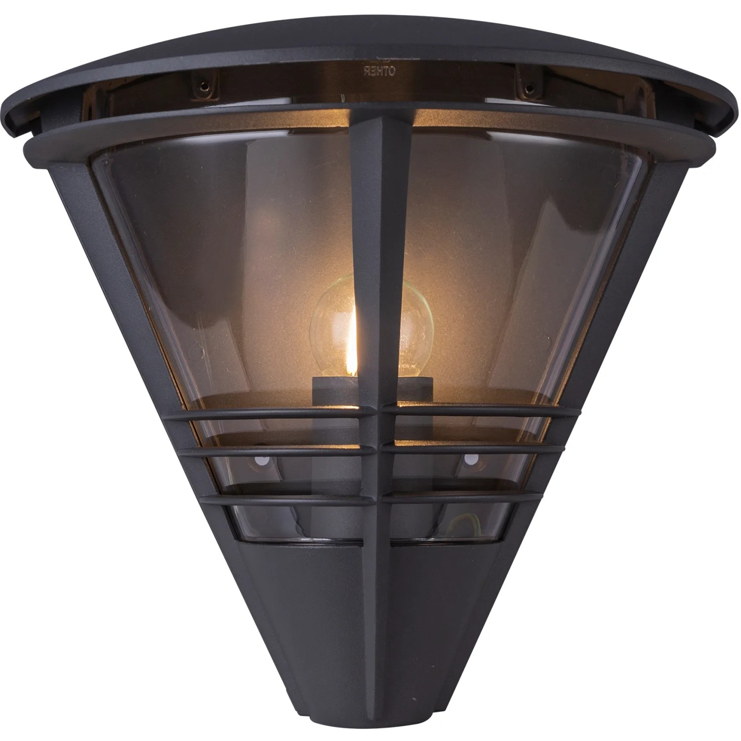 Globo Außenleuchte Salla, anthrazitfarbene Aluminium-Wandleuchte mit konischem Design.