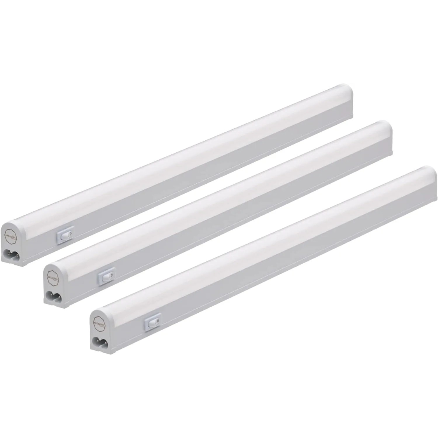 Oktaplex LED Unterbauleuchte Riga 3er Set Küche 54cm Neutralweiß 4000K 230V mit Schalter