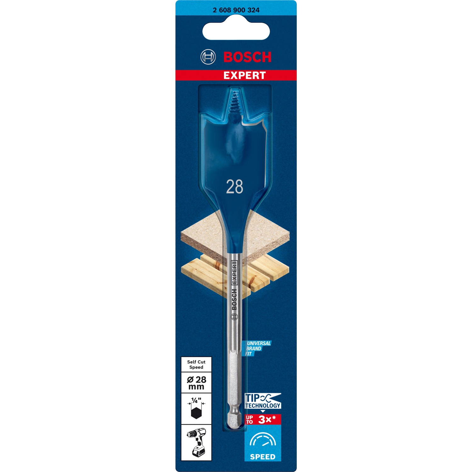 Bosch Expert Selfcut Flachfräsbohrer für Holz Ø 28 mm x 152 mm günstig online kaufen