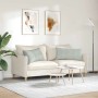 Zwei hellgraue vidaXL Sofakissen aus Cordstoff, 80x40 cm, auf einem beigen Sofa im modernen Wohnzimmer.