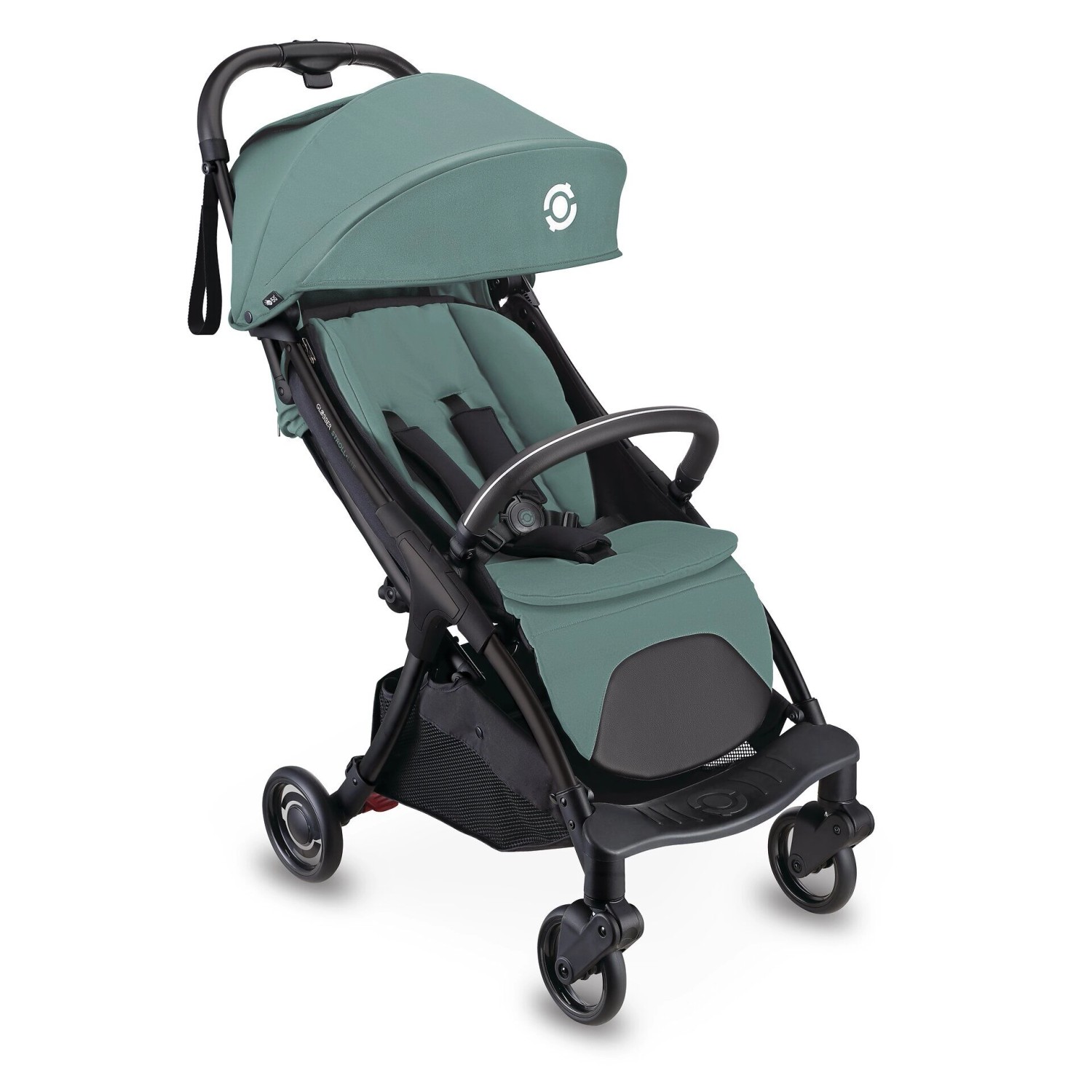 Globber Stroll Lite Buggy für Baby und Kleinkind 1-Hand-Falt-Automatik Leichtgewicht 5/6 Zoll Bereifung Türkis