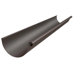 Zambelli Dachrinne, halbrunde Regenrinne, 2m, kupferbraun, für Dachentwässerung.