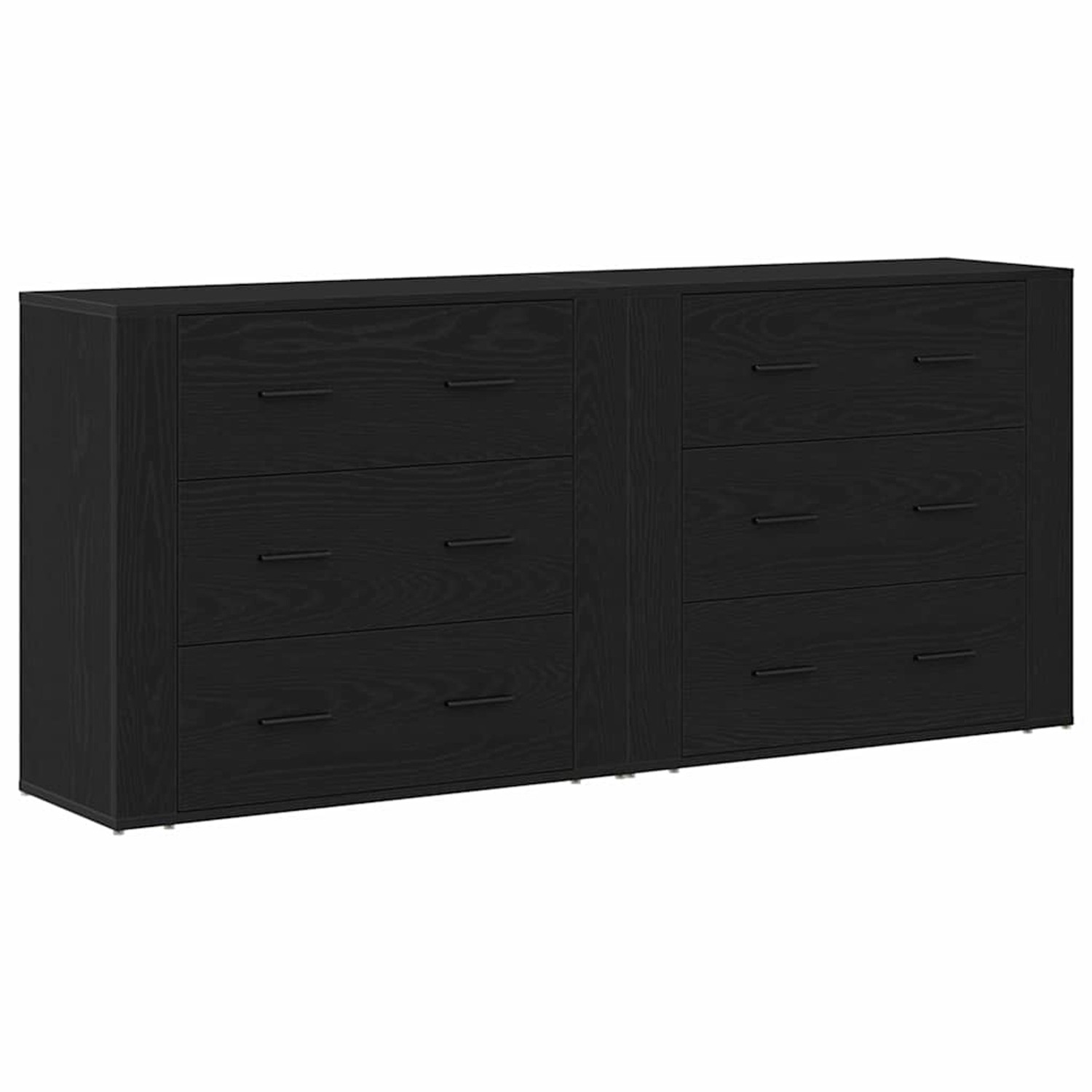vidaXL Sideboard Schwarz Eichen-Optik 160 x 33 x 70 cm Holzwerkstoff 333308 günstig online kaufen