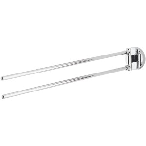 Tiger Handtuchhalter Puck, 2-armig, Chrom, zur Wandmontage im Badezimmer.