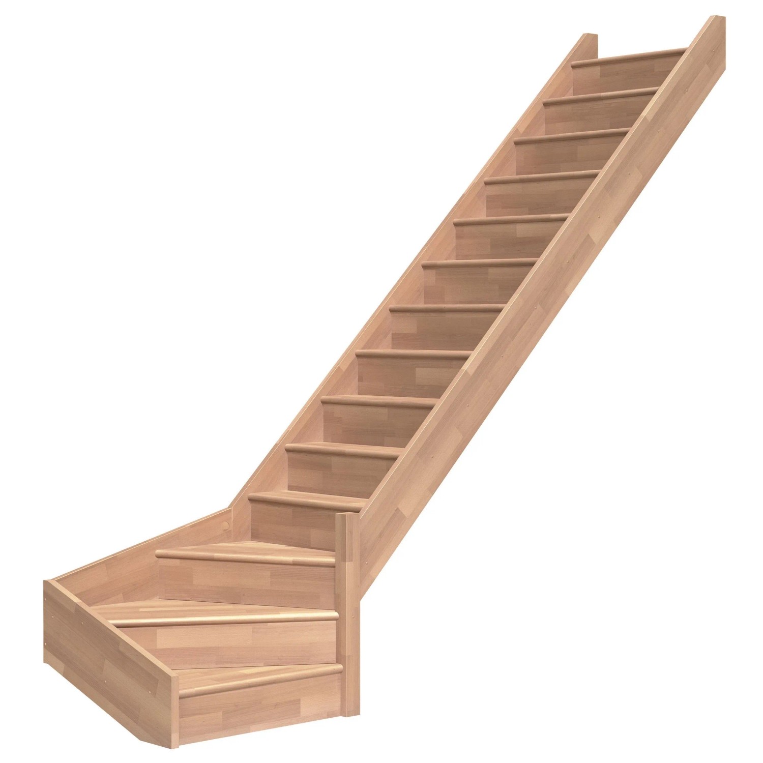 Dolle Wangentreppe Paris 1/4 gewendelt mit Setzstufen Buche FSC günstig online kaufen