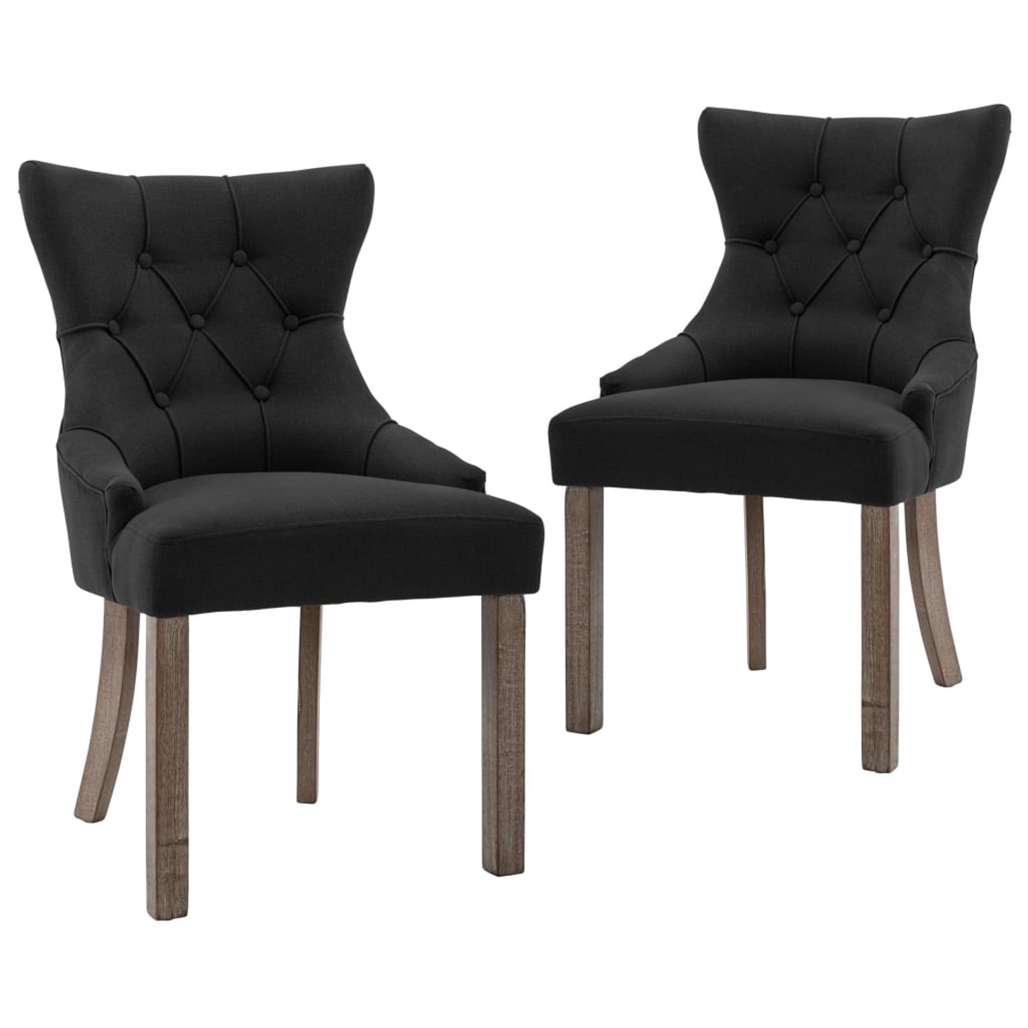 vidaXL Esszimmerstühle 2 Stk Schwarz Stoff 287942 günstig online kaufen