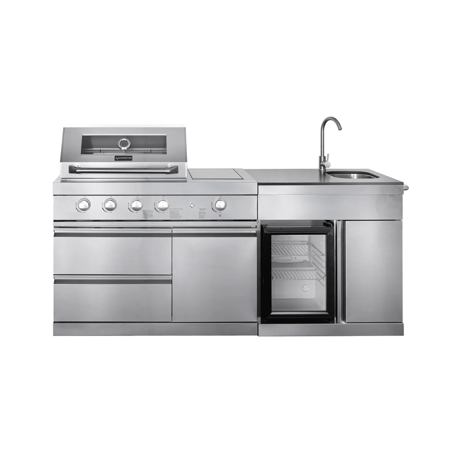 MyOutDoorKitchen   Pure  Freistehende Outdoorküche  Compact Edelstahl