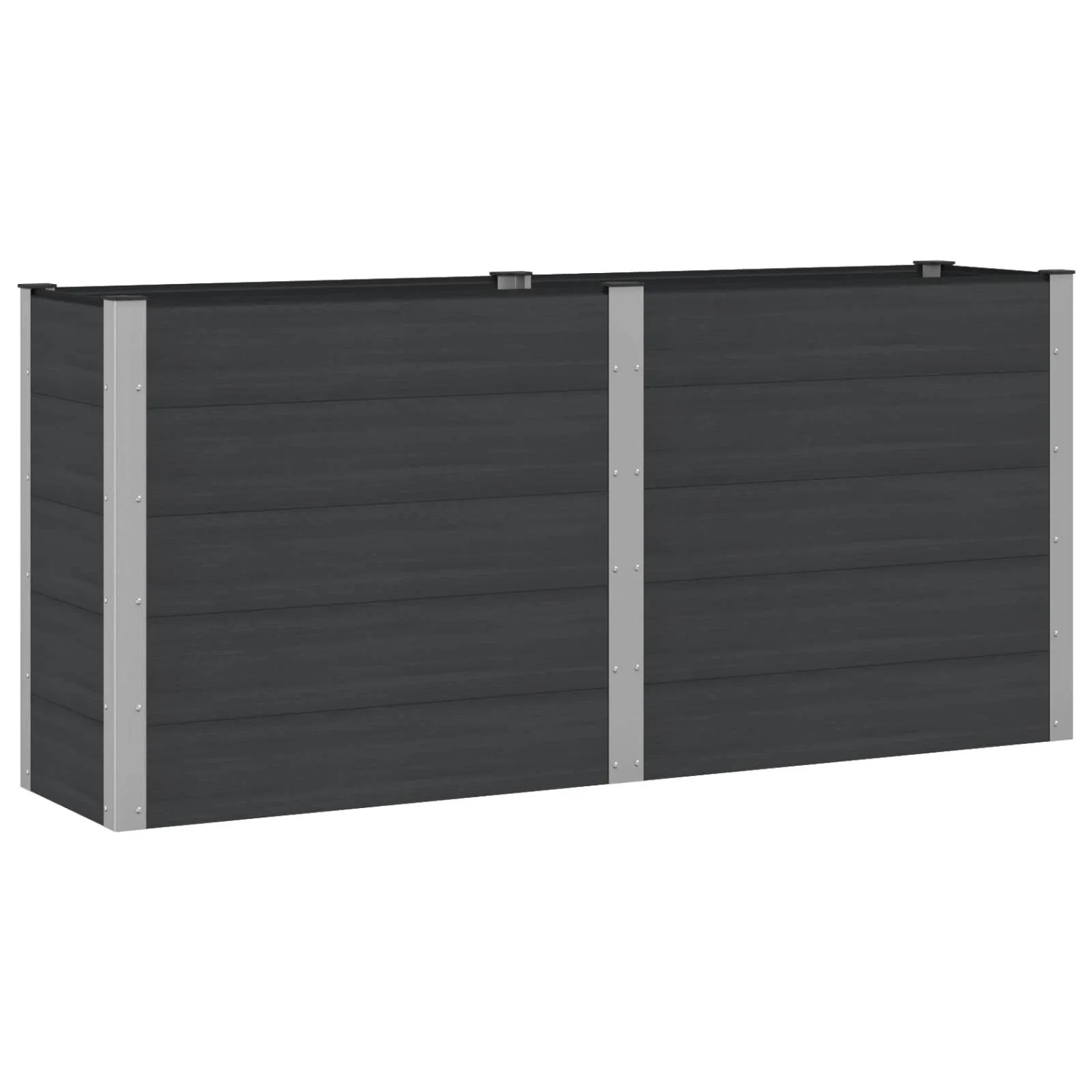 vidaXL Hochbeet Schwarz 200 x 50 x 91 cm 42038985