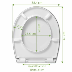 Banjado WC-Sitz Beige Herzen, Duroplast, Absenkautomatik, Maße beachten.