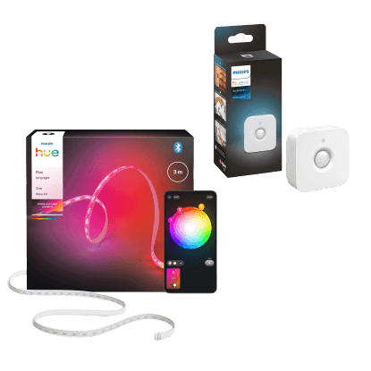 Philips Hue Lightstrip Flux Bundle & Bewegungssensor 12 W 1.200 lm 3 m