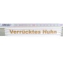Stabila Zollstock "Verrücktes Huhn", 2m, aus Holz, mit Lasergravur. Messwerkzeug für Heimwerker.