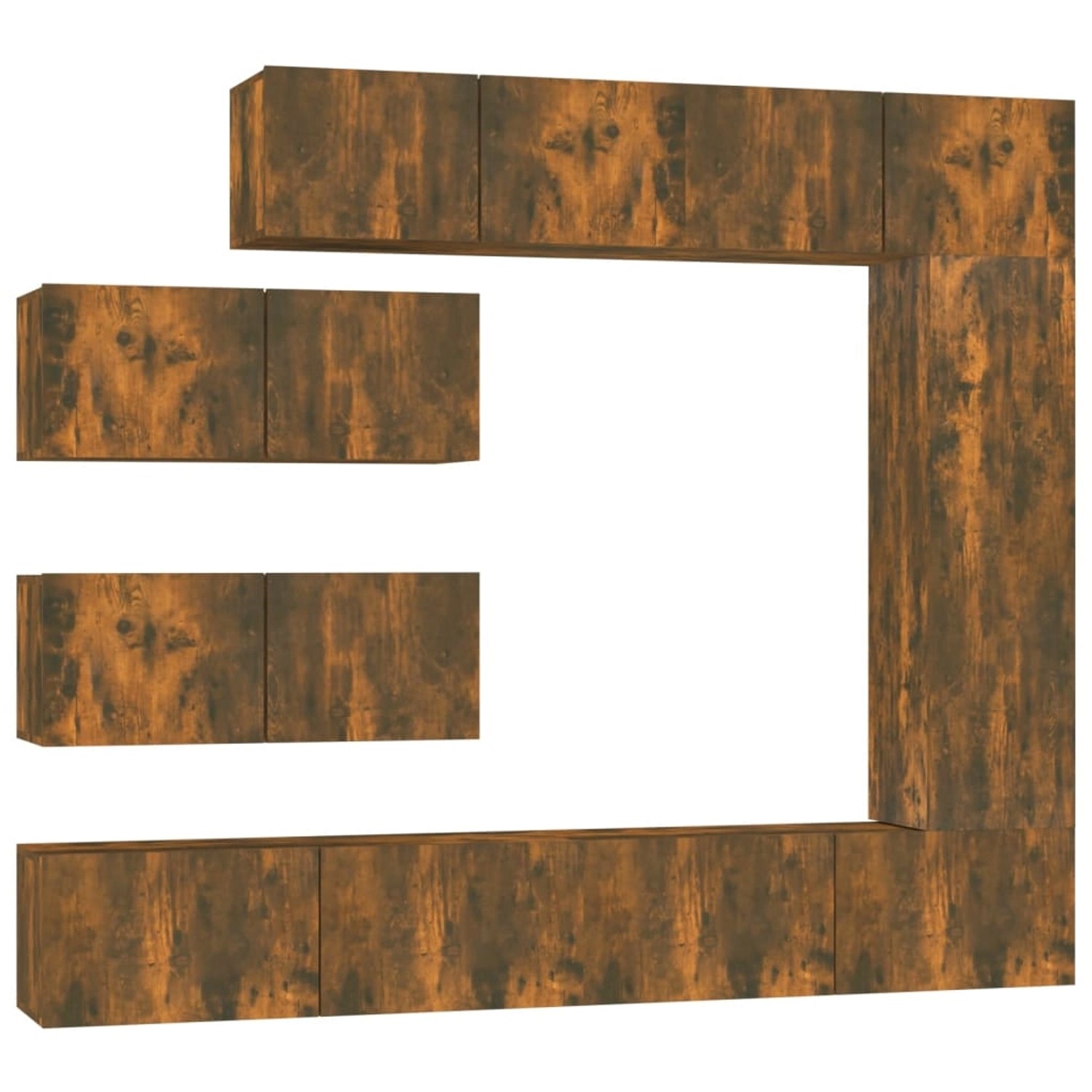 vidaXL 7-Tlg TV-Schrank-Set Räuchereiche Holzwerkstoff 3114563 günstig online kaufen