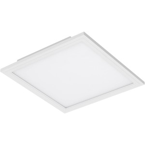 Quadratisches, weißes Briloner LED-Panel Piatto 29,5x29,5 cm mit Bewegungsmelder.