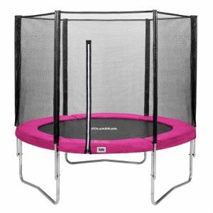 Salta Trampolin Combo Ø 183 cm Pink mit Sicherheitsnetz. Gartentrampolin für Kinder.
