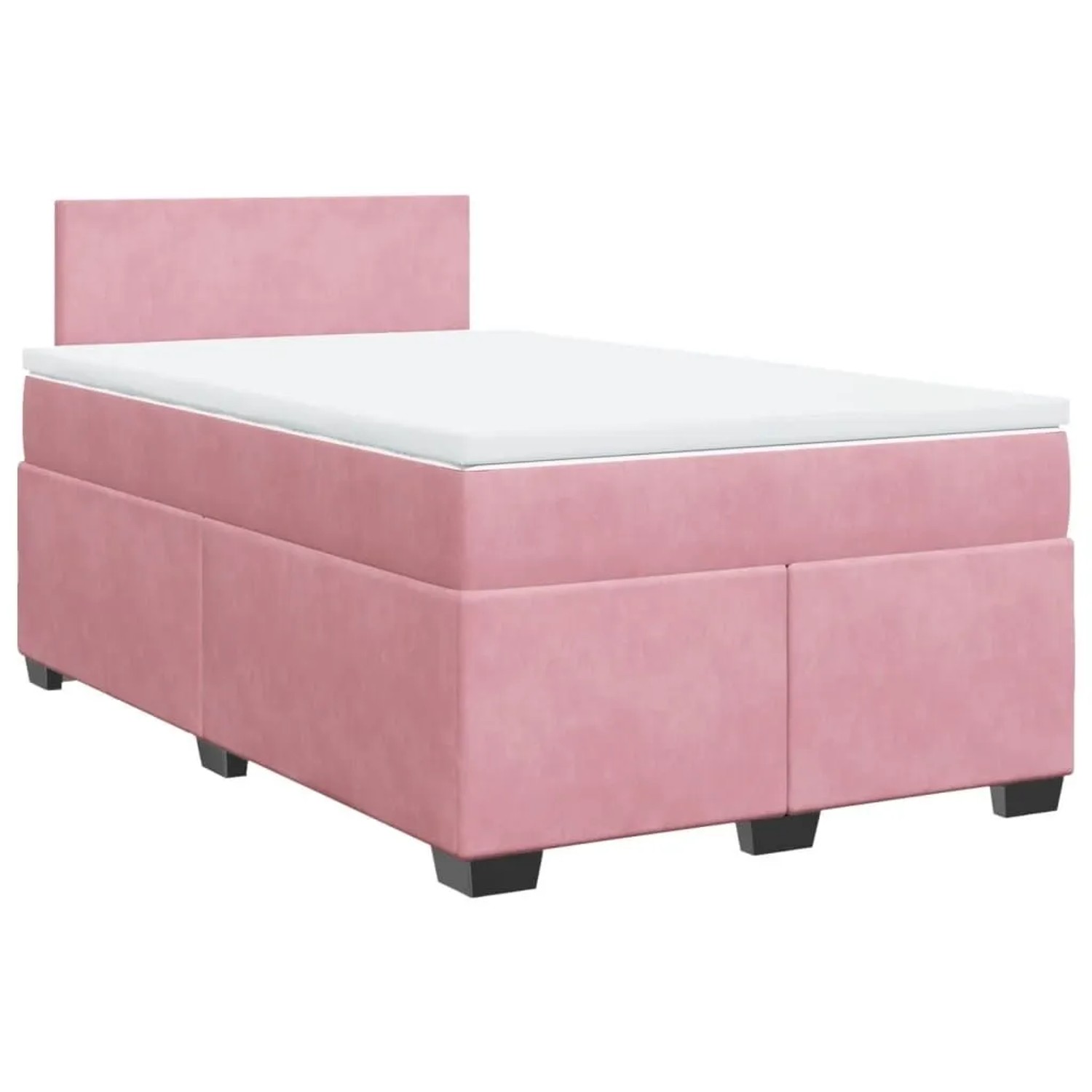 vidaXL Boxspringbett mit Matratze Rosa 120x200 cm Samt 3286281 günstig online kaufen
