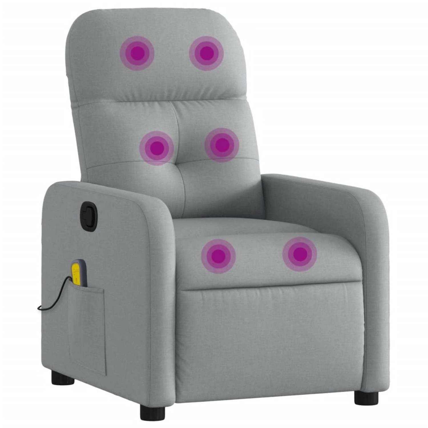 vidaXL Massagesessel Hellgrau Stoff Modell 13 günstig online kaufen