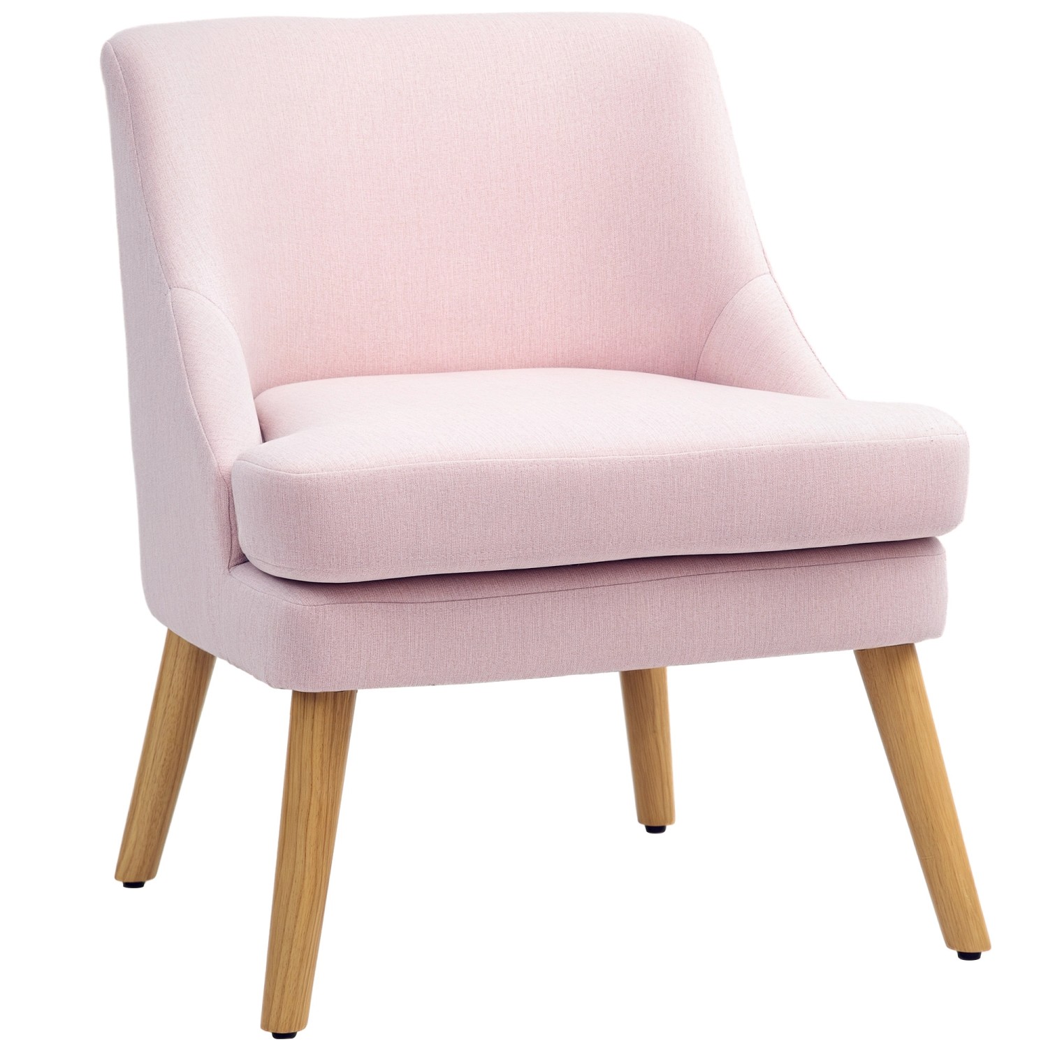 Thumbnail - HOMCOM Sessel Polyester Schaumstoff Rosa 63B x 69T x 79,5H cm