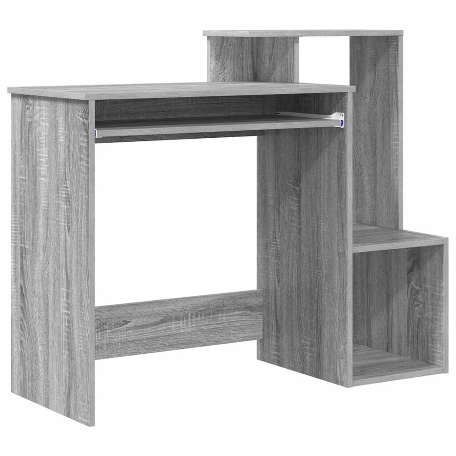 vidaXL Tisch mit Regal Graues Sonoma 106 x 40 x 88,5 cm Holzwerkstoff 86947 günstig online kaufen