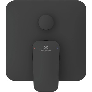 Ideal Standard Ceraplan Unterputz Badearmatur, Schwarz Matt. Wannenarmatur mit Hebel und runder Abdeckung.