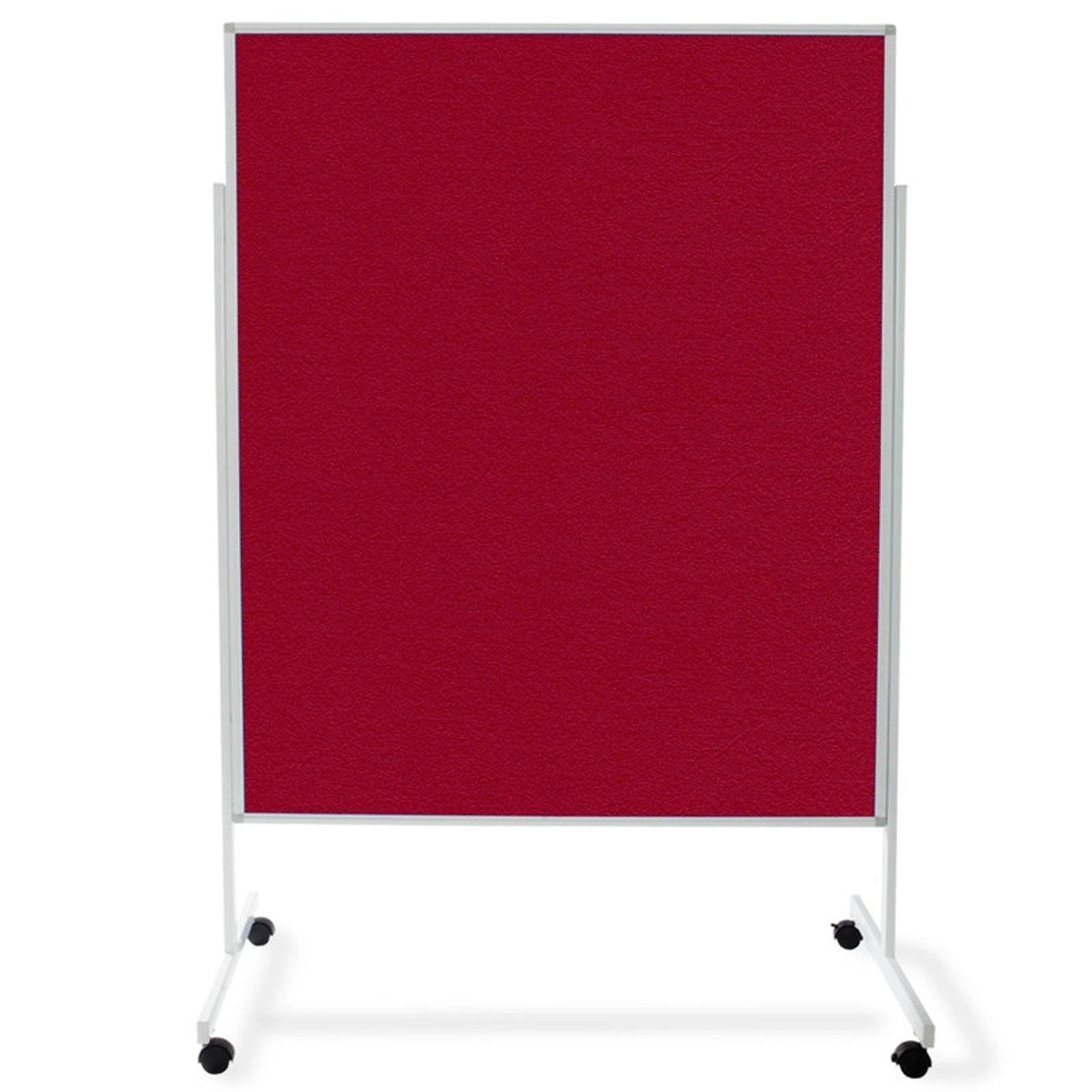 KARAT Filz Moderationstafel Stabiles Gestell mit Rollen Rot 150 x 200 cm günstig online kaufen