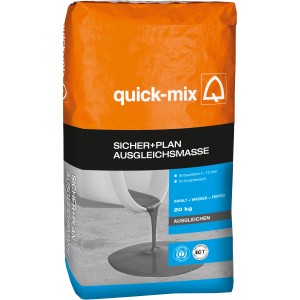 Quick-Mix Sicher+Plan Ausgleichsmasse, 20 kg Sack. Ausgleichsmasse zum Bodenausgleich im Innenbereich.