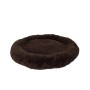 Braunes Benno Hundebett Balu Donut, 70x70x16 cm. Gemütliches, rundes Hundekissen für kleine bis mittelgroße Hunde.