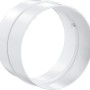 Rundrohr-Innenverbinder System 100, weißer Kunststoff für Dunstabzugshauben.