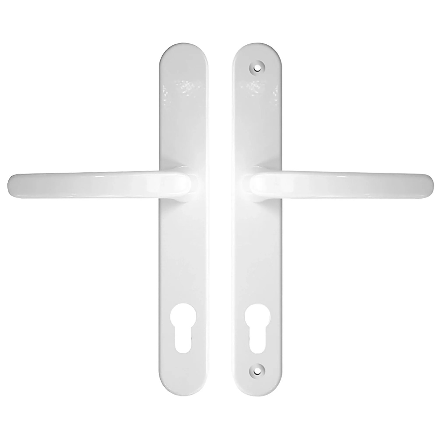 Roro Drücker-Garnitur Typ C Aluminium 92 mm Weiß