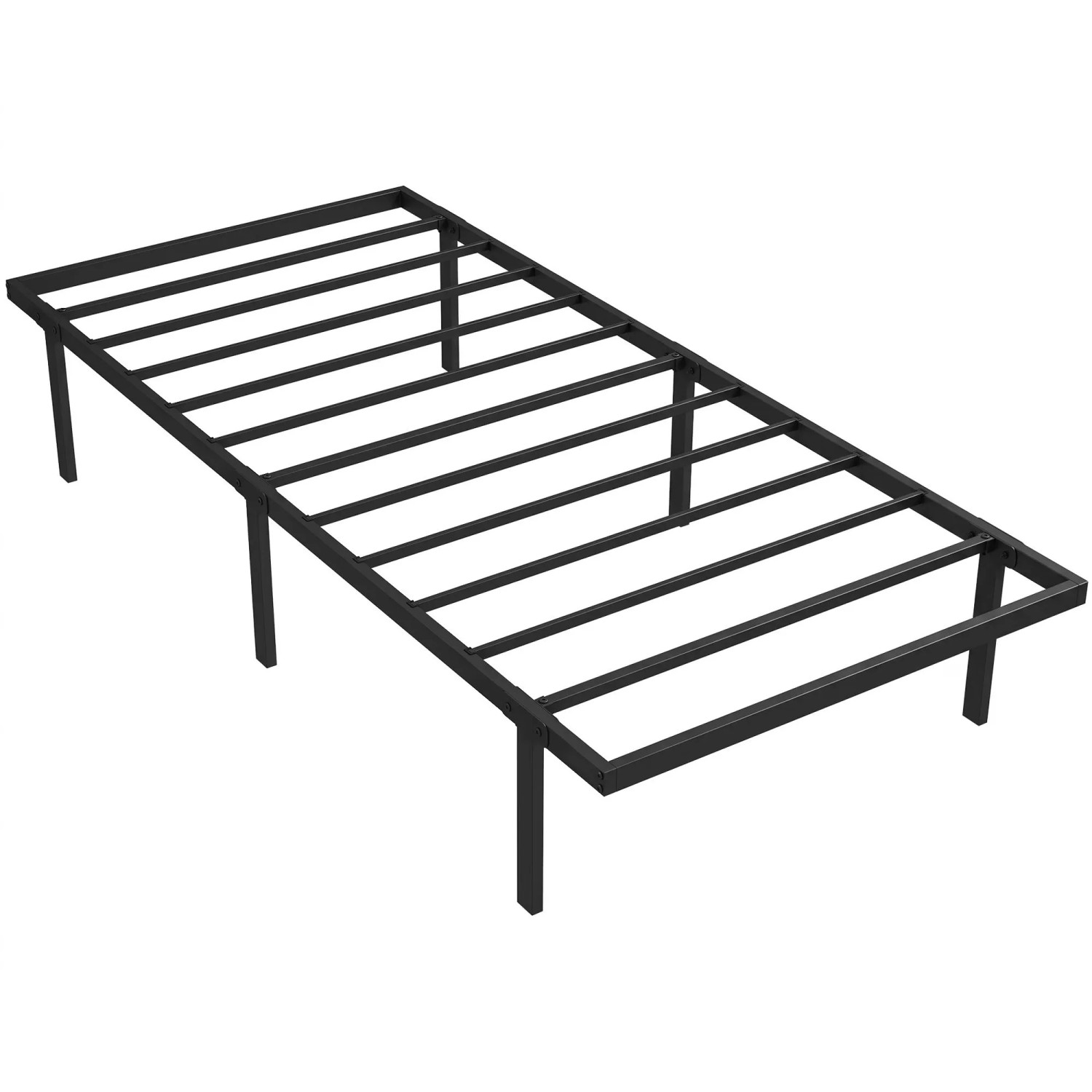 HOMCOM Bettgestell Metall 200,5L x 91B x 35,5H cm Schwarz