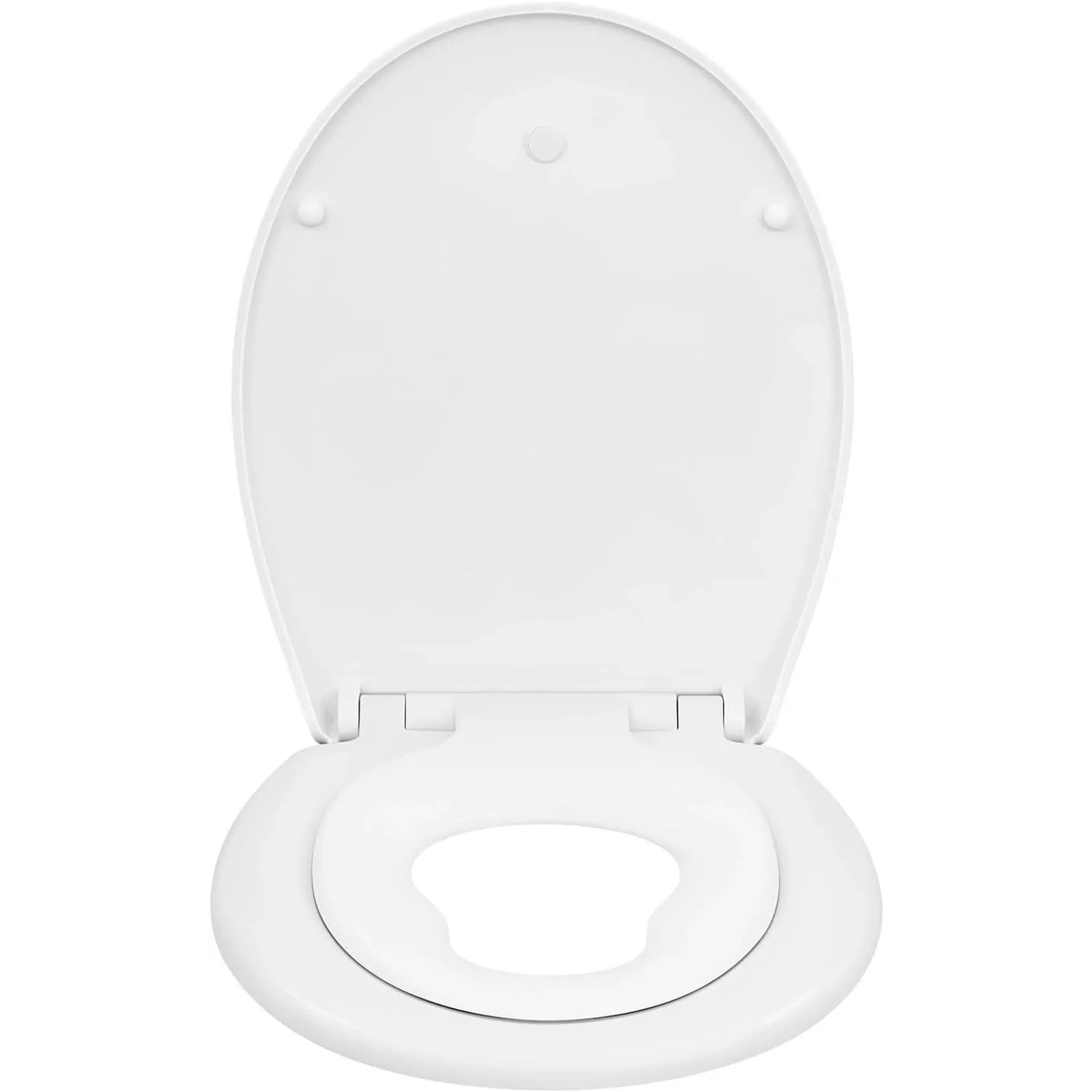 WOLTU WC Sitz Toilettensitz mit Absenkautomatik Klodeckel Toilettensitz für Familie Oval