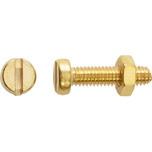 Gewindeschraube Messing M5 x 20 mm Schlitz Zylinderkopf 8 Stück