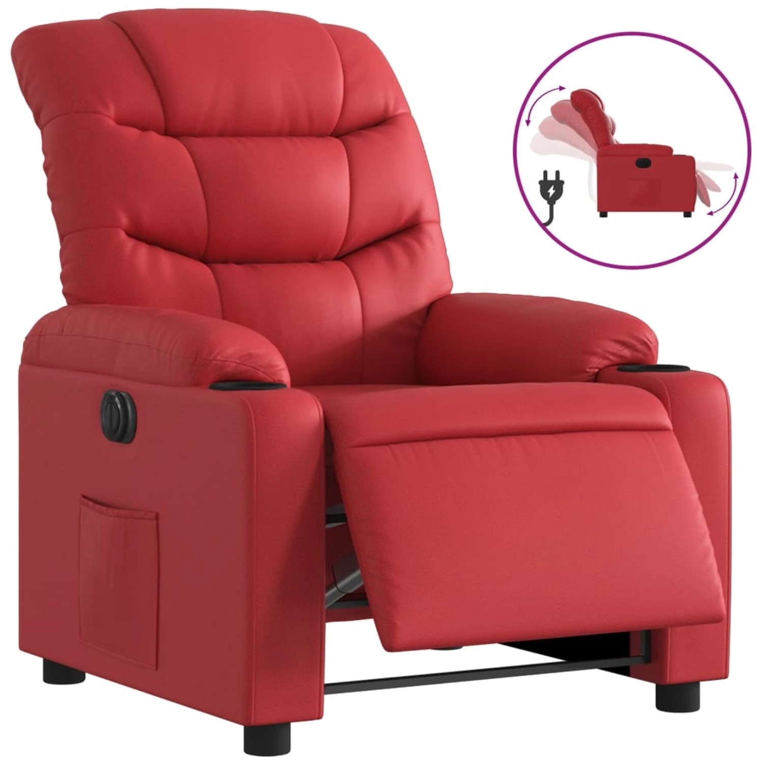 vidaXL Relaxsessel Elektrisch Rot Kunstleder 3206590 günstig online kaufen