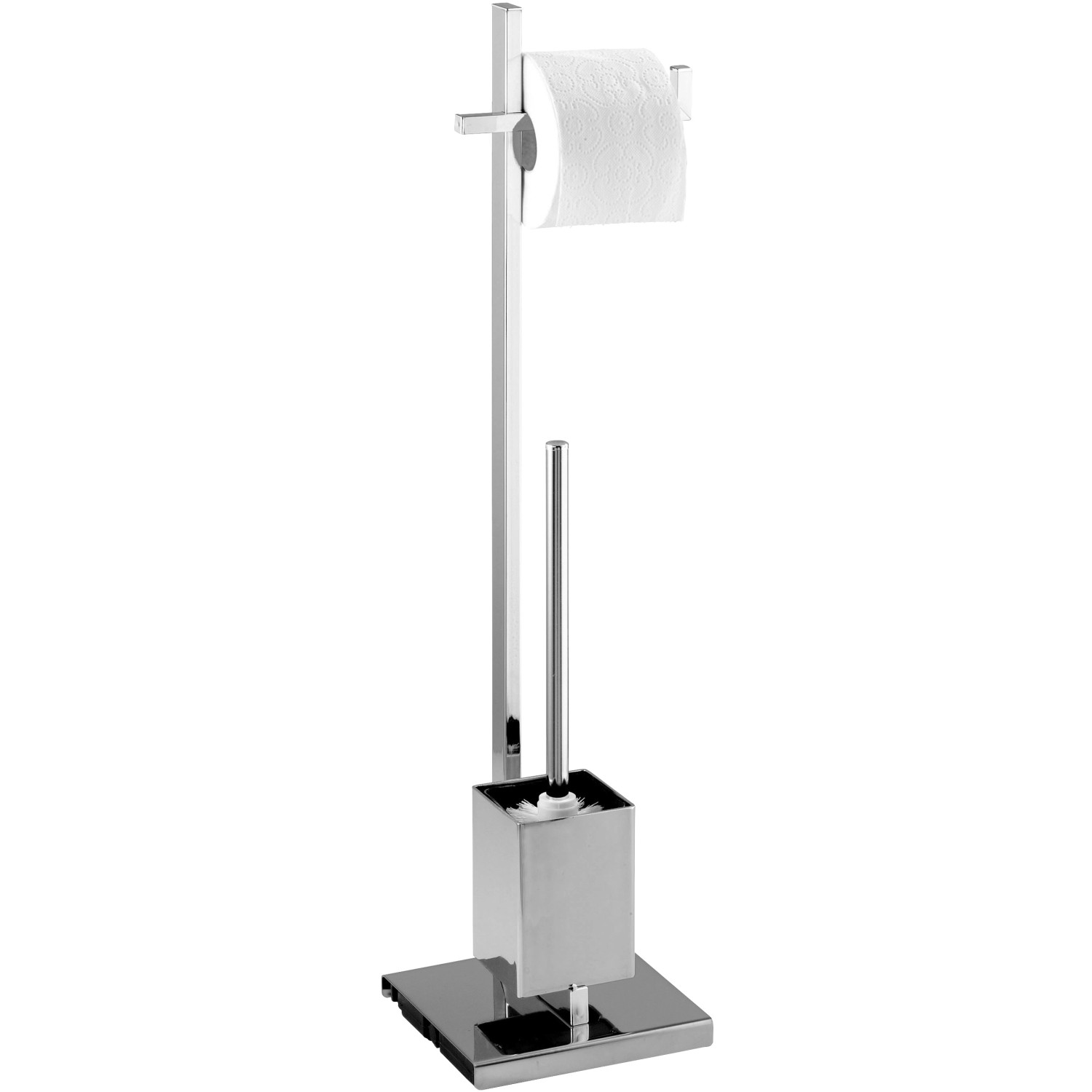 Wenko Stand WC-Garnitur Quadro Chrom