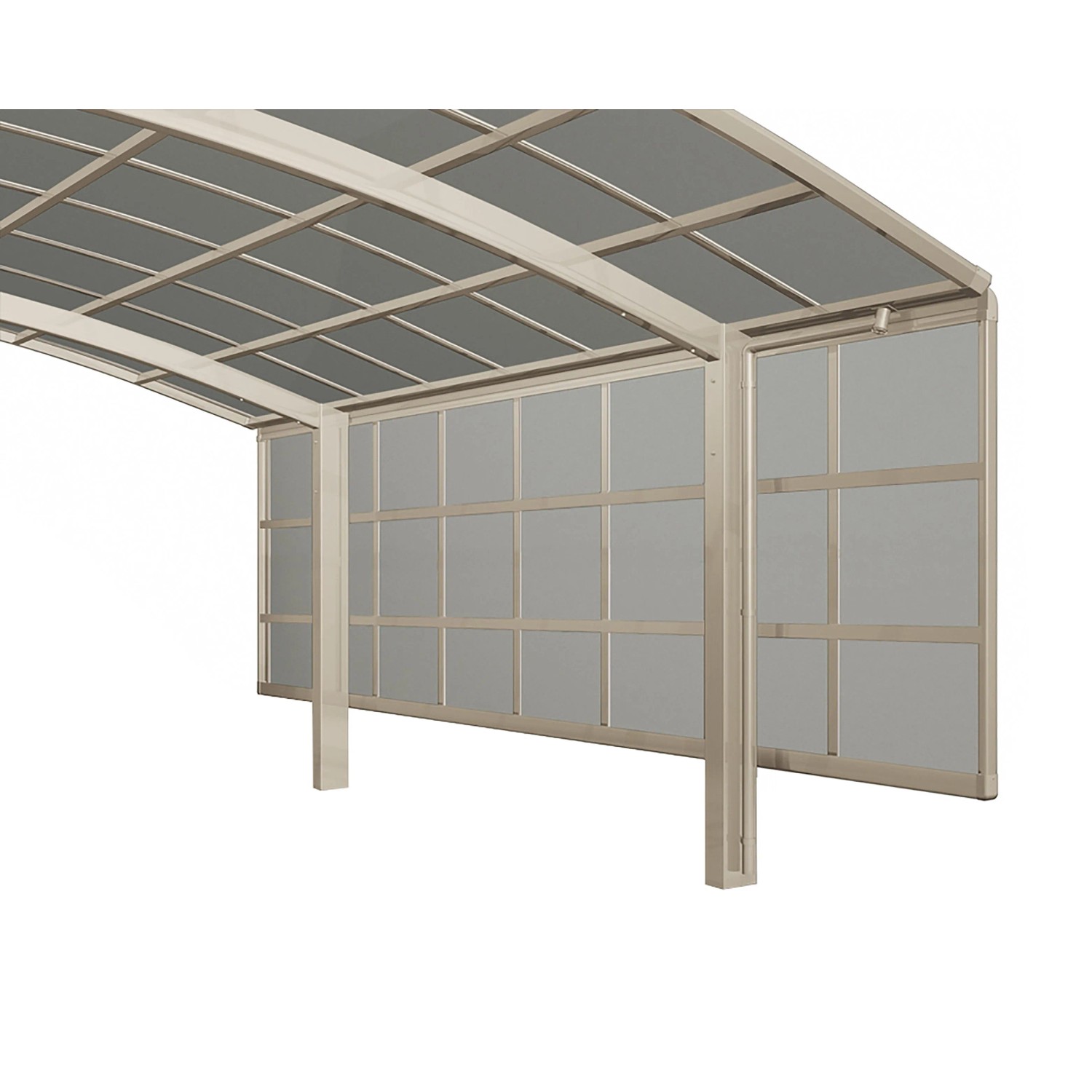 Ximax Carport Seitenwand 3 Module 200 cm Edelstahl-Look Sonderfertigung günstig online kaufen