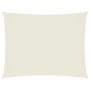 Cremefarbenes rechteckiges Sonnensegel 3x4 m aus Oxford-Gewebe.