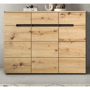 Inn.Furn Schuhkommode in Eiche und Grau 120 cm Cooper