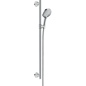 Hansgrohe Raindance Select S Brauseset mit Brausestange, Handbrause und Schlauch in Chrom.
