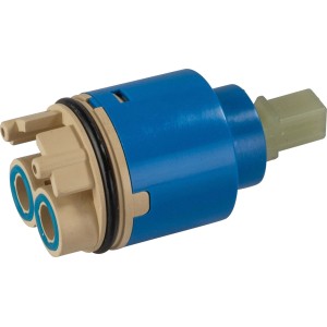 Ersatz-Keramikkartusche (Ø 25mm) für baliv Waschtischarmatur WT-270, blau und beige.