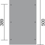 Skizze Weka Einzelcarport 606 Gr.1, 300x500 cm, mit Maßangaben.