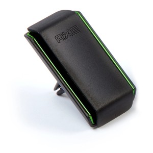 Axe Lufterfrischer Vent Africa für Auto, schwarz mit grünen Akzenten.