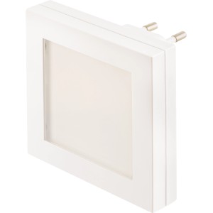 Weißes LED-Nachtlicht mit Dämmerungssensor und 2 Helligkeitsstufen für die Steckdose.