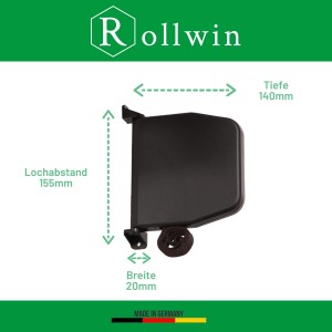 Rollwin Aufputz Gurtwickler, braun, Mini, mit 5m Gurt und 155mm Lochabstand. Rollladensteuerung.