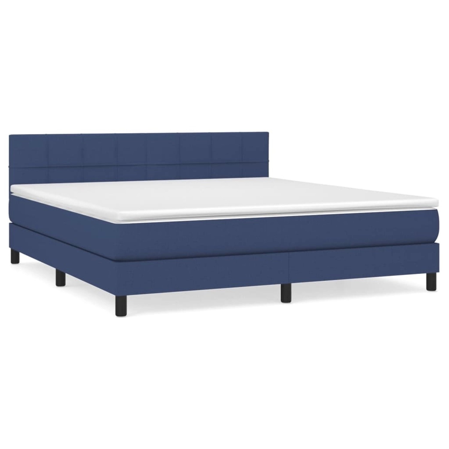 vidaXL Boxspringbett mit Matratze Blau 180x200 cm Stoff1468050 günstig online kaufen