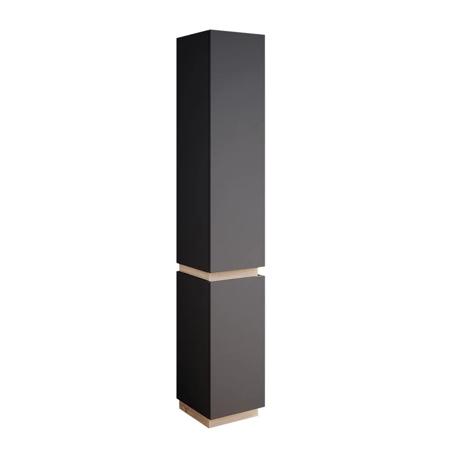Vicco Badschrank Gloria Anthrazit 33 x 198 mit 2 Türen