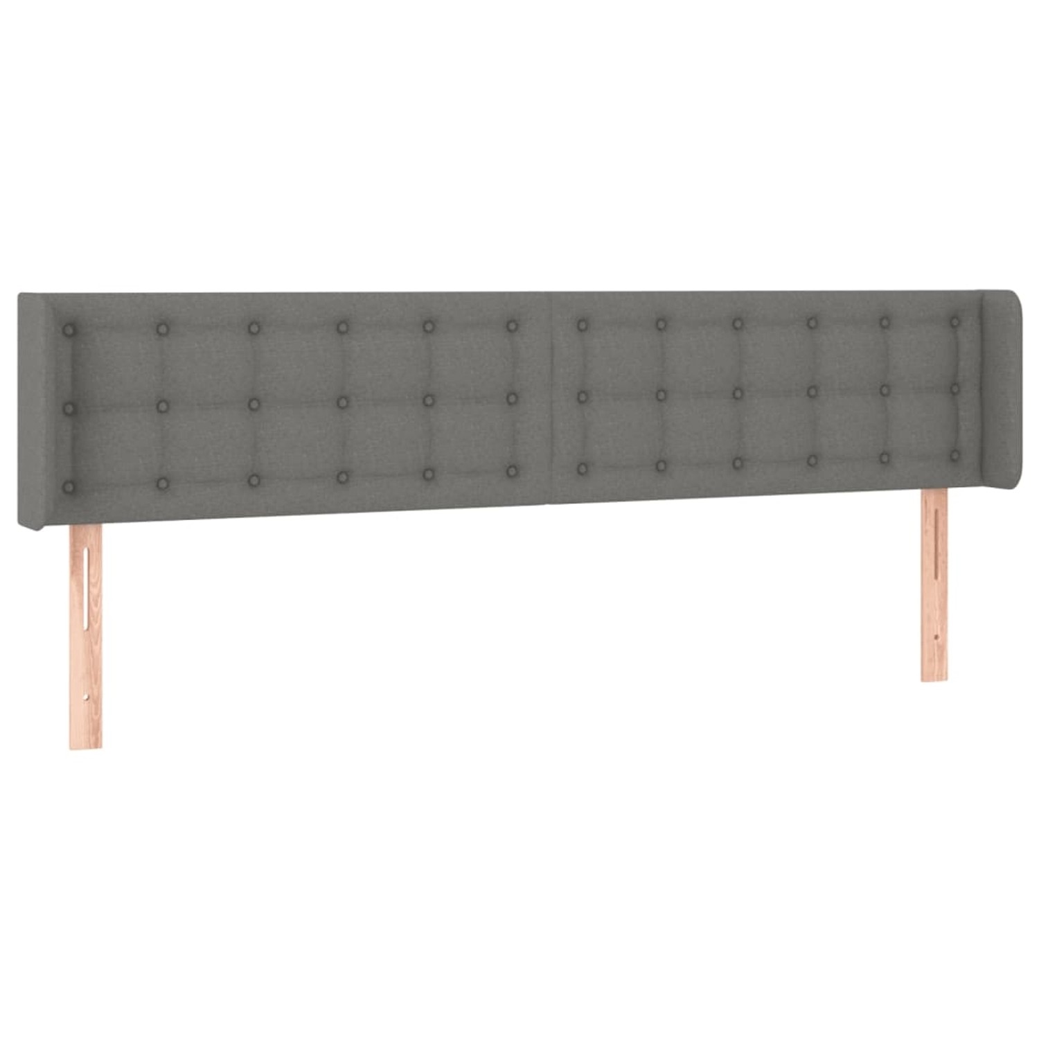 vidaXL LED Kopfteil Dunkelgrau 163x16x78/88 cm Stoff 3123677