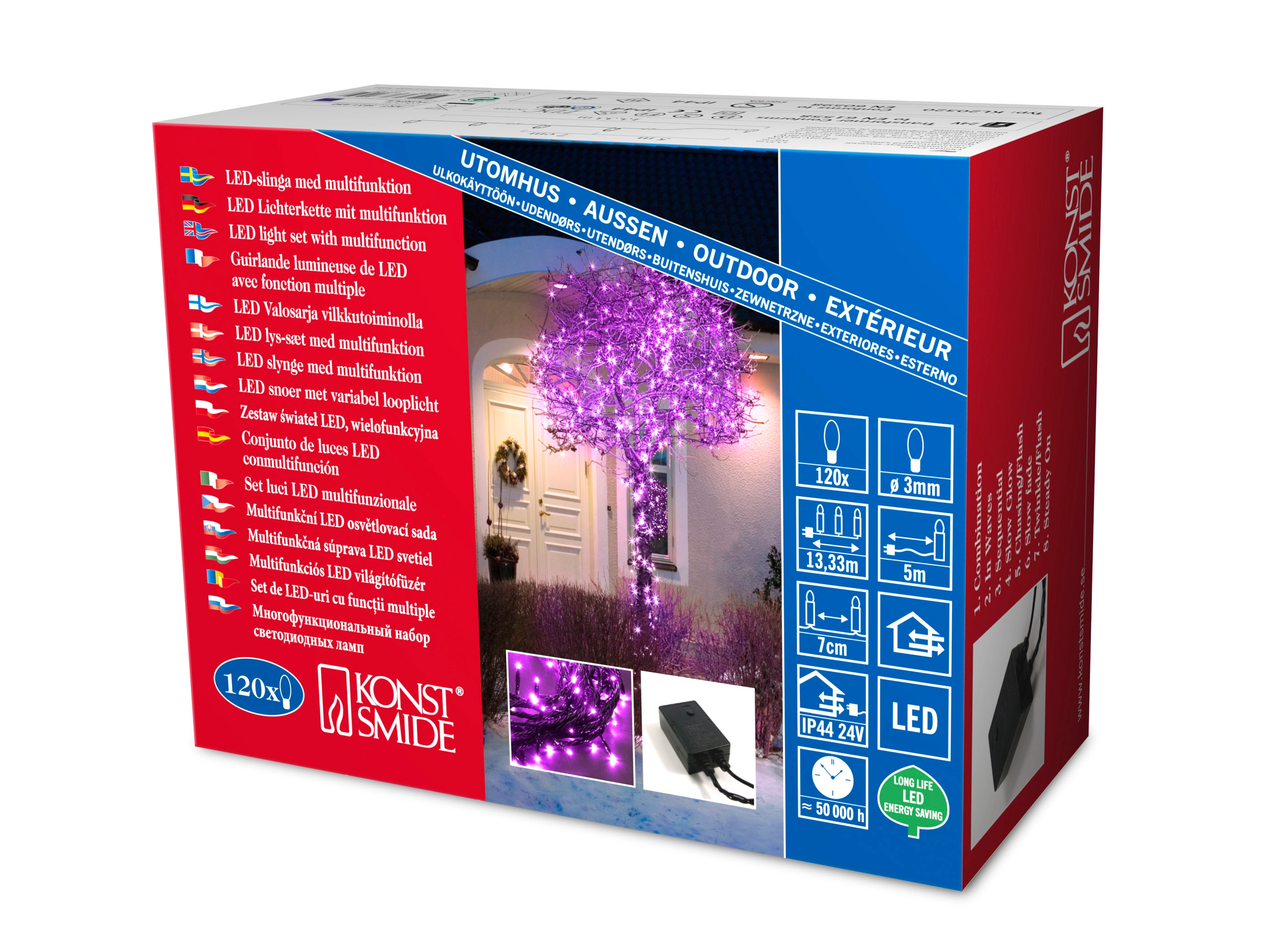 Konstsmide LED-Micro-Lichterkette 120 LED Purpur Multifunktion kaufen bei  OBI