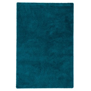 Snapstyle Hochflor Teppich Palace Petrol, 200x300cm. Flauschiger, petrolfarbener Shaggy Teppich.