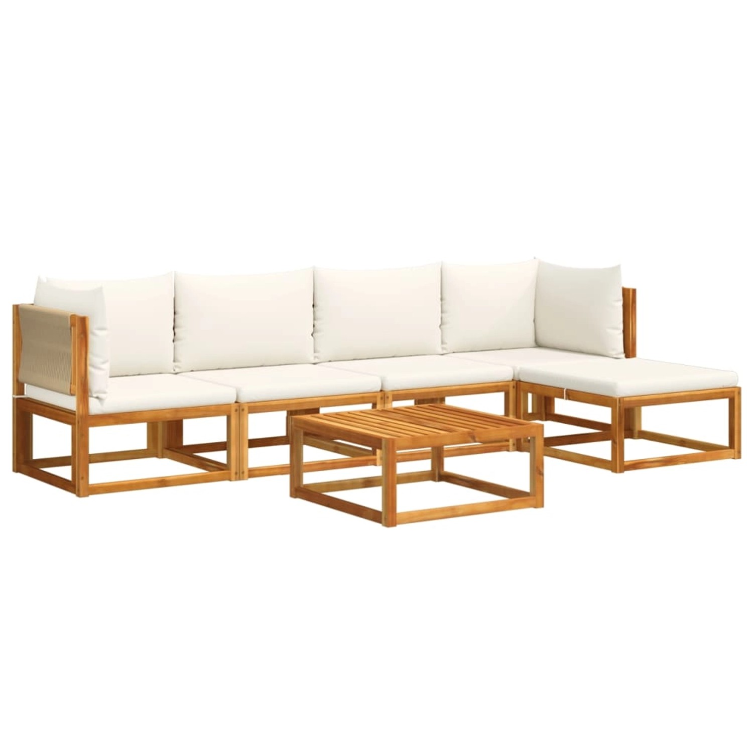 vidaXL 6-tlg. Garten-Sofagarnitur mit Kissen Massivholz Akazie günstig online kaufen