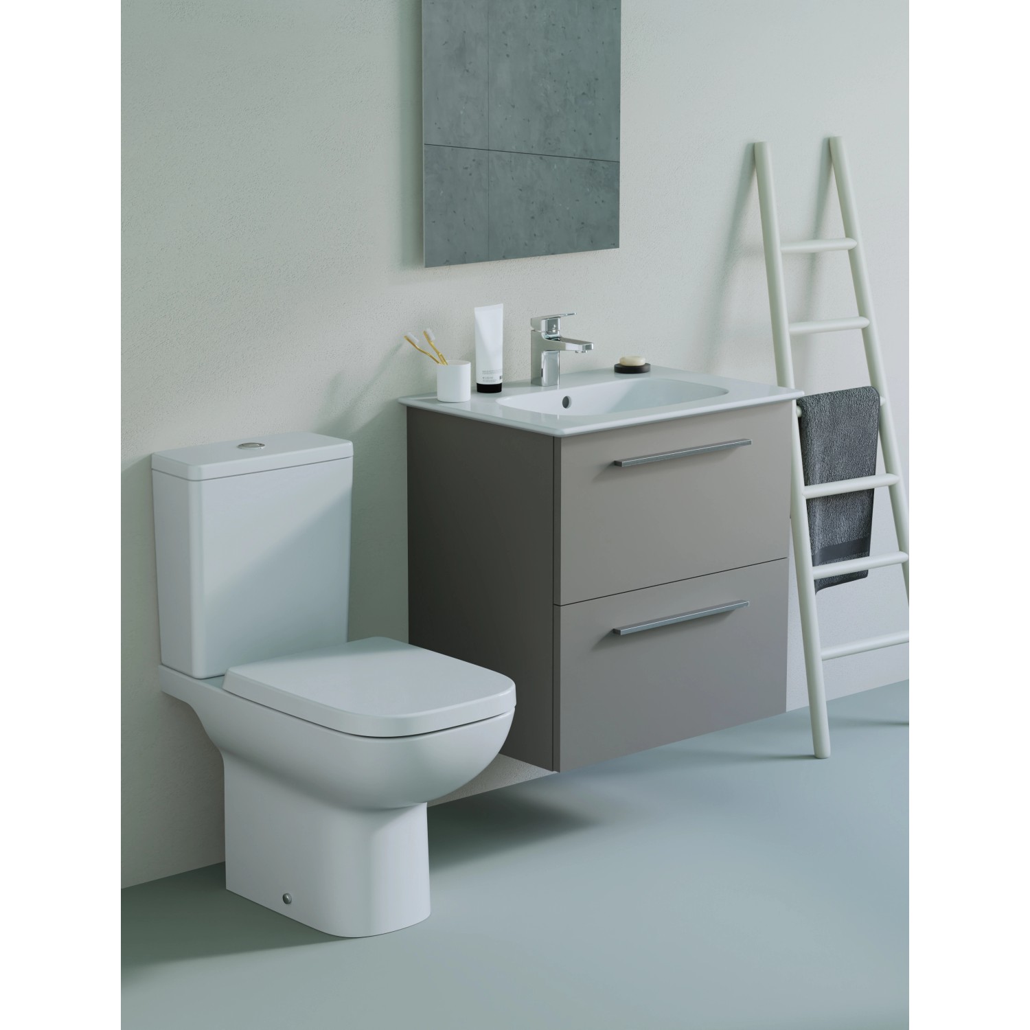 Ideal Standard Ceraplan Waschtischarmatur Chrom, H75, ohne Ablaufgarnitur im Badezimmer.